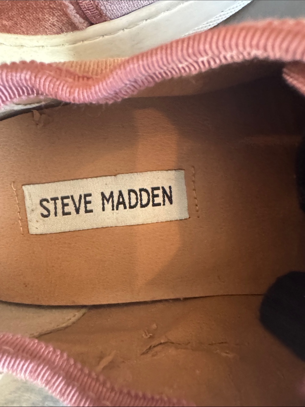 Steve Madden Pink Velvet Platform Sneakers - Picture 2 of 16